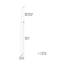 Load image into Gallery viewer, A-Tube LED Pendant Light - line drawing.