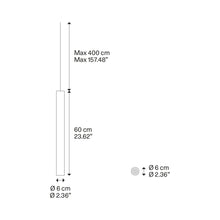 Load image into Gallery viewer, A-Tube LED Pendant Light - line drawing.