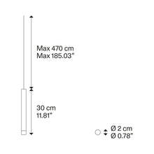 Load image into Gallery viewer, A-Tube Nano LED Pendant Light - line drawing.
