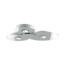 Load image into Gallery viewer, Bugia LED Multi Light Flush Mount Ceiling Light in Chrome/Triple.