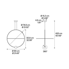 Load image into Gallery viewer, Elara Pendant Light - line drawing.