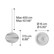 Load image into Gallery viewer, Jefferson Mini LED Pendant Light - line drawing.