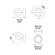 Load image into Gallery viewer, Nautilus Mini LED Wall Light - line drawing.