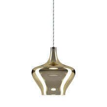 Load image into Gallery viewer, Nostalgia Medium LED Pendant Light in Clear/Gold.