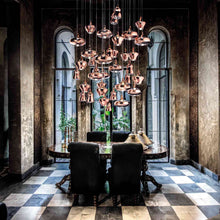 Load image into Gallery viewer, Nostalgia Medium LED Pendant Light in living room.