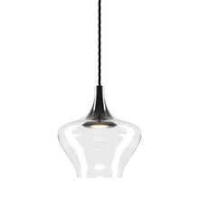 Load image into Gallery viewer, Nostalgia Medium LED Pendant Light in Black/Clear.