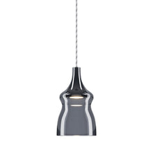 Load image into Gallery viewer, Nostalgia Small LED Pendant Light in Clear/Glossy Smoke.