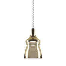 Load image into Gallery viewer, Nostalgia Small LED Pendant Light in Black/Gold.
