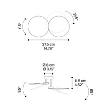 Load image into Gallery viewer, Puzzle Round LED Ceiling Wall Light - line drawing.