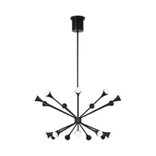 Load image into Gallery viewer, Lody LED Chandelier in 18-Light/Matte Black.