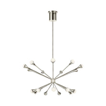 Load image into Gallery viewer, Lody LED Chandelier in 18-Light/Polished Nickel.