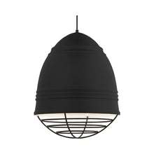 Load image into Gallery viewer, Loft Grande Pendant Light in Rubberized Black/Black.