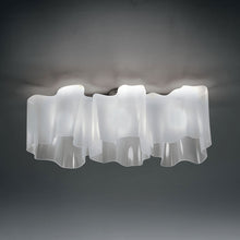 Load image into Gallery viewer, Logico Semi-Flush Mount Ceiling Light in Milky White/Pale Grey/Ceiling Triple Linear.