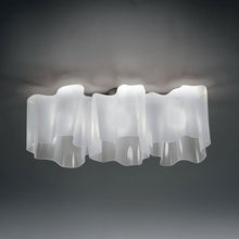 Load image into Gallery viewer, Logico Semi-Flush Mount Ceiling Light in Milky White /Pale Grey/Micro Ceiling Triple Linear.