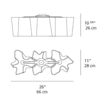 Load image into Gallery viewer, Logico Semi-Flush Mount Ceiling Light - line drawing.