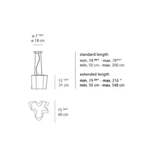 Load image into Gallery viewer, Logico Single Pendant Light - line drawing.