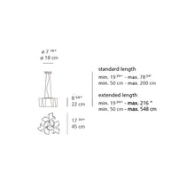 Load image into Gallery viewer, Logico Triple Nested Pendant Light - line drawing.