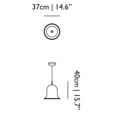 Load image into Gallery viewer, Lolita Pendant Light - line drawing.