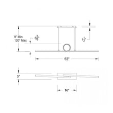 Load image into Gallery viewer, Loophole LED Pendant Light - line drawing.