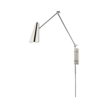 Load image into Gallery viewer, Lorne Wall Light in Polished Nickel.