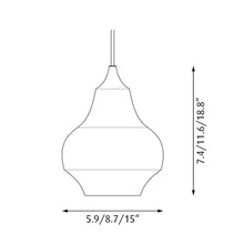 Load image into Gallery viewer, Cirque Pendant Light - line drawing.