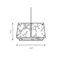 Load image into Gallery viewer, Collage Pendant Light - line drawing.
