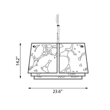 Load image into Gallery viewer, Collage Pendant Light - line drawing.