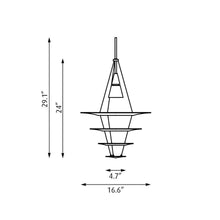 Load image into Gallery viewer, Enigma Pendant Light - line drawing.
