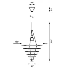 Load image into Gallery viewer, Enigma Pendant Light - line drawing.