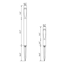 Load image into Gallery viewer, Flindt Garden Outdoor LED Bollard - line drawing.