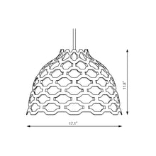 Load image into Gallery viewer, LC Shutters Pendant Light - line drawing.