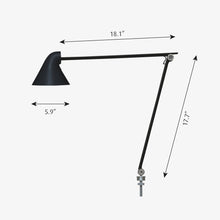 Load image into Gallery viewer, NJP LED Table Lamp - line drawing.