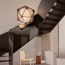 Load image into Gallery viewer, OE Quasi Pendant Light in living room.