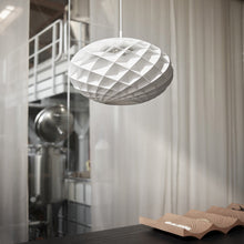 Load image into Gallery viewer, Patera Oval Pendant Light in living room.