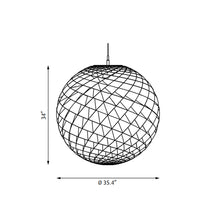 Load image into Gallery viewer, Patera Pendant Light - line drawing.