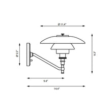 Load image into Gallery viewer, PH 2/1 Wall Light - line drawing.