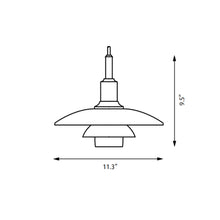 Load image into Gallery viewer, PH 3/2 Pendant Light - line drawing.