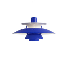 Load image into Gallery viewer, PH 5 Pendant Light in Monochrome Blue.