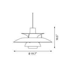 Load image into Gallery viewer, PH 5 Pendant Light - line drawing.