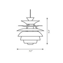 Load image into Gallery viewer, PH Snowball Pendant Light - line drawing.