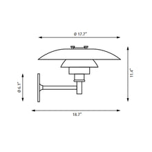 Load image into Gallery viewer, PH Wall Light - line drawing.