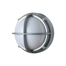 Load image into Gallery viewer, Skot LED Wall Light in Natural Paint Aluminum (Opal Half Shaded).