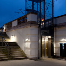 Load image into Gallery viewer, Skot LED Wall Light in Outside Area.