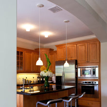 Load image into Gallery viewer, Toldbod Glass Pendant Light in Kitchen.