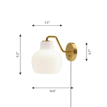 Load image into Gallery viewer, VL Crown Wall Light - line drawing.