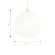 Load image into Gallery viewer, Wohlert Pendant Light - line drawing.