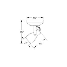 Load image into Gallery viewer, Low Voltage 007 LED Track Head - line drawing.