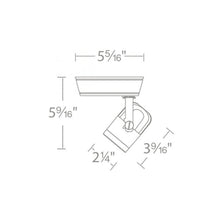 Load image into Gallery viewer, Low Voltage 160 Track Head - line drawing.
