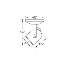 Load image into Gallery viewer, Low Voltage 808 LED Track Head - line drawing.