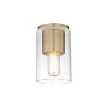 Load image into Gallery viewer, Lula Flush Mount Ceiling Light in Aged Brass.